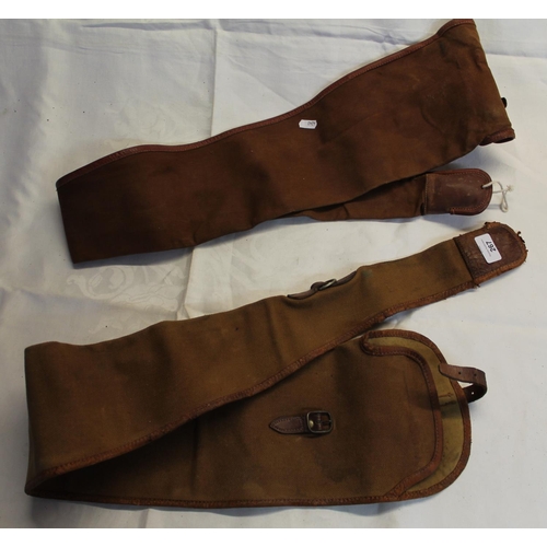 267 - Brady leather and canvas gun slip, unnamed leather and canvas gun slip (no shoulder strap) (2)