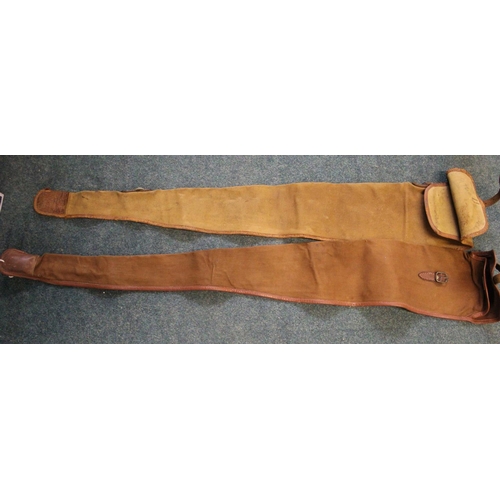 267 - Brady leather and canvas gun slip, unnamed leather and canvas gun slip (no shoulder strap) (2)