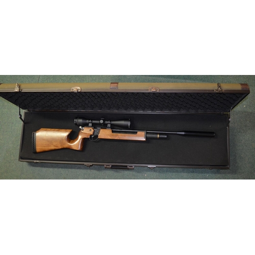 129 - A Czech made CZ S200 sports air rifle with integrated compression tank. Full working order, with sou... 