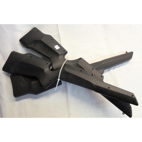 173 - 3 lightweight black plastic gun stocks