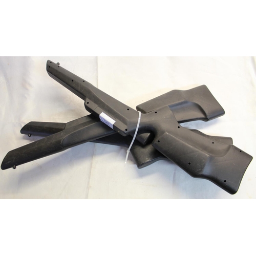 173 - 3 lightweight black plastic gun stocks