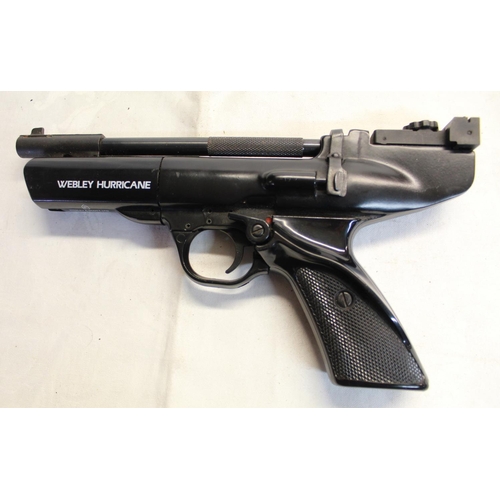 177 - Webley Hurricane .22 over lever air pistol 1.8lb/ft