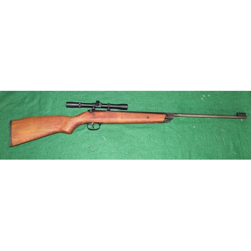 307 - Milbro 636 break barrel .22 air rifle 8.0lb/ft with 4x20 scope barrel length 17inches