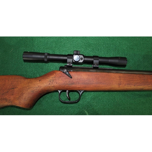 307 - Milbro 636 break barrel .22 air rifle 8.0lb/ft with 4x20 scope barrel length 17inches