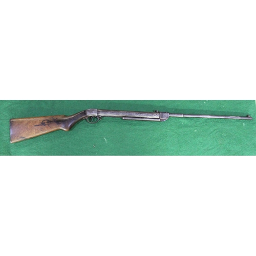 308 - Haenel .177 break barrel air rifle, 1.1lbs, no visible serial no. (crack on stock) barrel L19