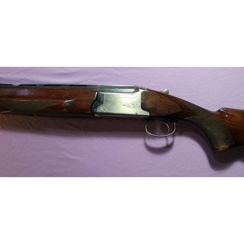 346 - Nikko 5000 12B over and under single trigger ejector shotgun, with 2 3/4 chambers, 26