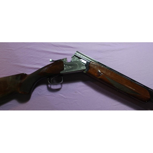 346 - Nikko 5000 12B over and under single trigger ejector shotgun, with 2 3/4 chambers, 26