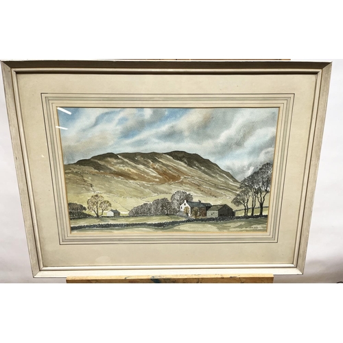 504 - Jeff Money (British C20th); 'Whernside from Southerscales footpath' watercolour, inscribed and title... 