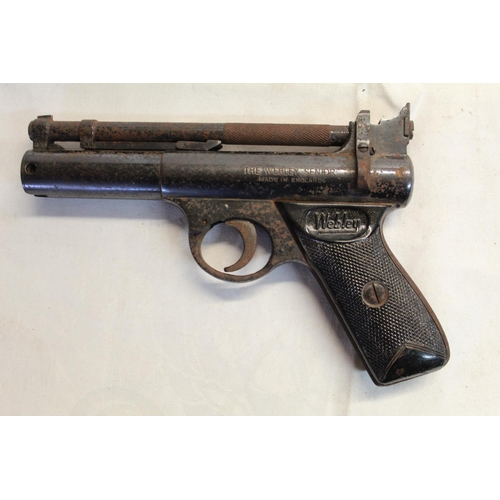 184 - Webley Senior .177 over lever air pistol SN:737 0.5lrift