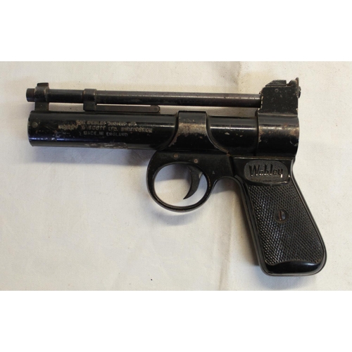 186 - Webley .177 over lever air pistol SN:330 1.4LB/FT