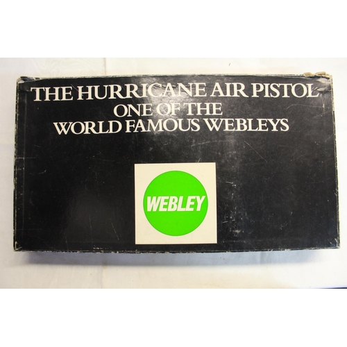 193 - Boxed Webley Hurricane .177 over lever with original targets and pellets