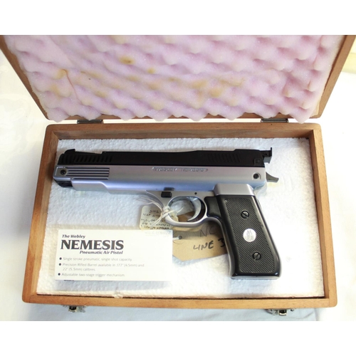 285 - Webley Nemesis pneumatic .177 top loading air pistol 1995-2005 adjustable two stage trigger mechanis... 