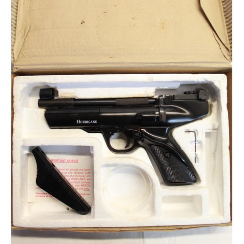 287 - Webley Hurricane MK1 .22 over lever air pistol (1980) 2.5lb/ft