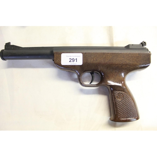 291 - Boxed HS Model 71 side lever repeating .177 BB air pistol 1.2lb/ft