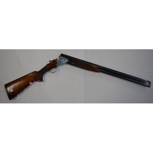 354 - A Webley & Scott 12 gauge O/U double barreled shot gun. Serial No W00120. Barrell length 30'. Overal... 