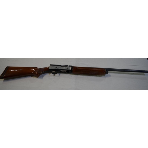 356 - A Daiwa semi automatic 12 gauge single barrel shot gun. Serial No P226438. Barrell length 27'. Overa... 