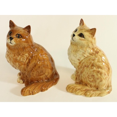 598 - Two Beswick models of sitting cats, 1867