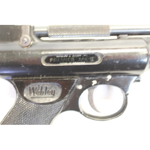 317 - Webley premier mk2 over leaver .177 air pistol SN:29 2.7LB/ft 