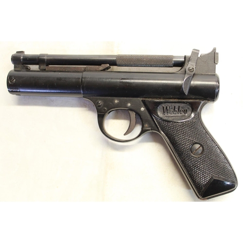 318 - Webley premier over leaver .22 air pistol SN:73 3.0lb/ft in good condition