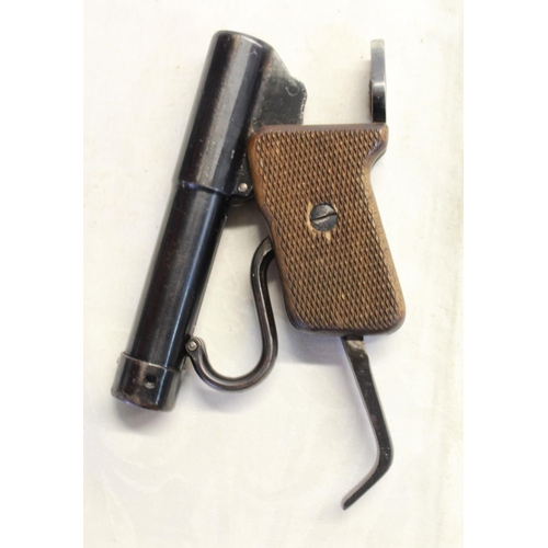 324 - D.R.G.M tell II D.R.P .177 break barrel with lock air pistol 0.8lb/ft with wooden grips