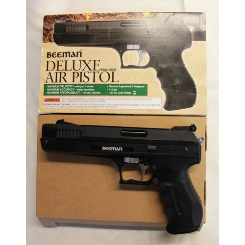 325 - Boxed Beeman deluxe mod 2004E over leaver air pistol 2.7 cp/ft