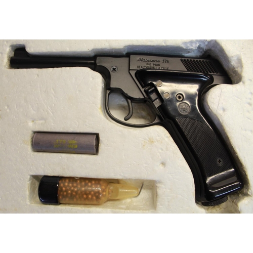 452 - Rare boxed Healthways Plainsman co2 .177 bb air pistol with steele BB SN:0809307