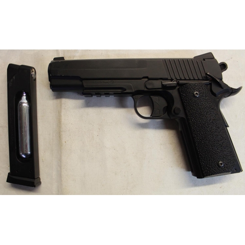 456 - 1911 style 4.5bb gas powered air pistol made in taiwan SN:6081977