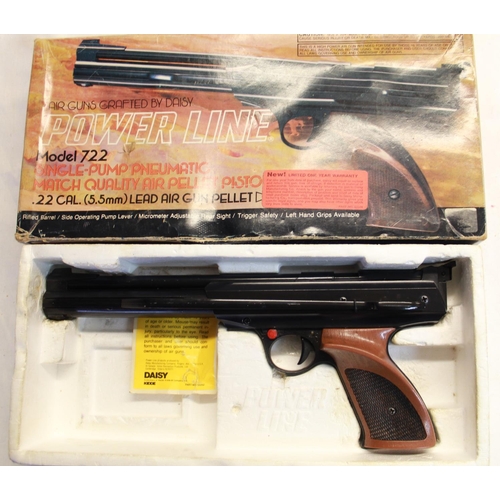 459 - Boxed Daisy Powerline side leaver .22 air pistol