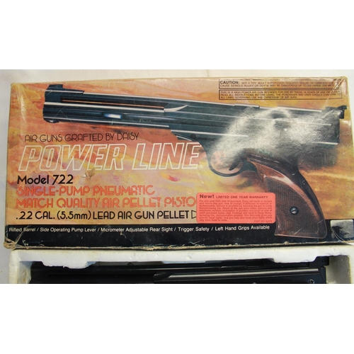 459 - Boxed Daisy Powerline side leaver .22 air pistol