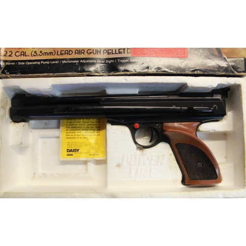 459 - Boxed Daisy Powerline side leaver .22 air pistol