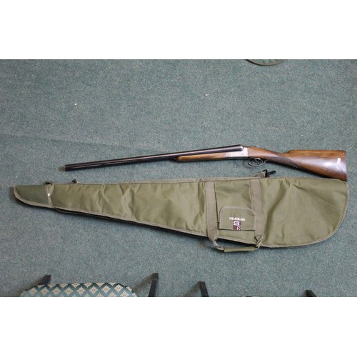 417 - Side by side 12B shotgun by Sarasqueta, made in Spain,  28