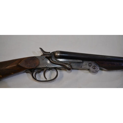 399 - Belgian 410 gauge box lock side by side double barrel shot gun. Double trigger, non-ejector. Serial ... 