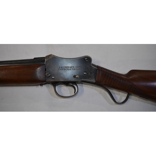 403 - WW Greener GP Martini action 12 gauge single barrel shot gun. Serial No 37337. Barrel length 29'. Ov... 