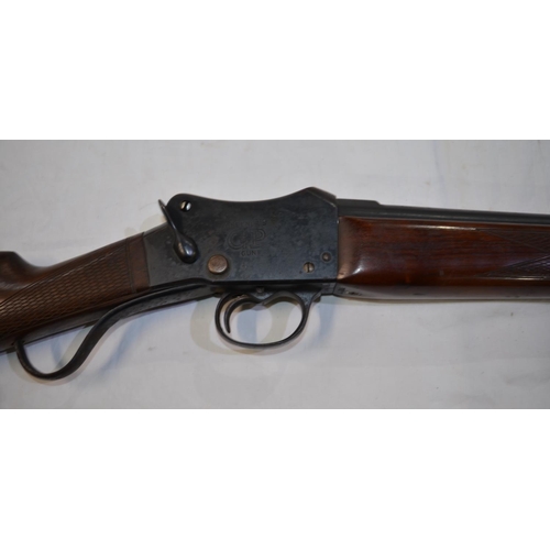 404 - WW Greener GP Martini action 12 gauge single barrel shot gun. Serial No 37337. Barrel length 29'. Ov... 