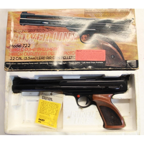 459 - Boxed Daisy Powerline side leaver .22 air pistol