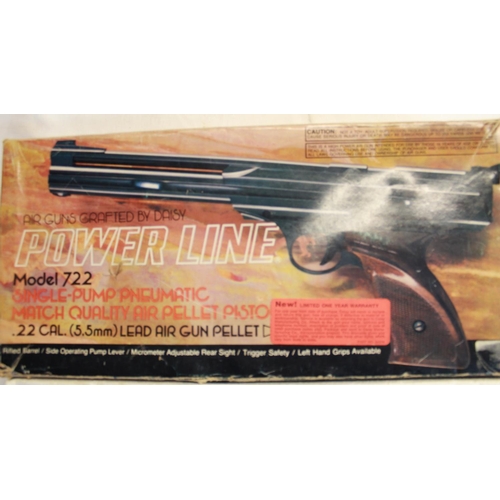 459 - Boxed Daisy Powerline side leaver .22 air pistol