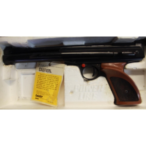 459 - Boxed Daisy Powerline side leaver .22 air pistol