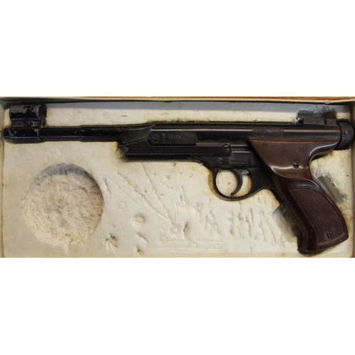 461 - Boxed ZIP collectors pistol .177 break barrel SN:13126 1.5lb/ft