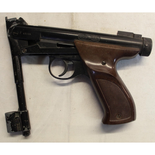 461 - Boxed ZIP collectors pistol .177 break barrel SN:13126 1.5lb/ft