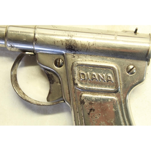 462 - Diana mod 2 .177 GAT air pistol with chrome finish  0.2LB/ft