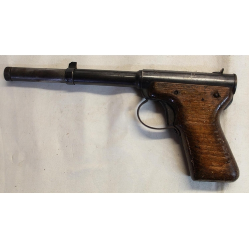 468 - Diana modII .177 Gat air pistol 0.4LB/FT with wooden grips and a black barrel