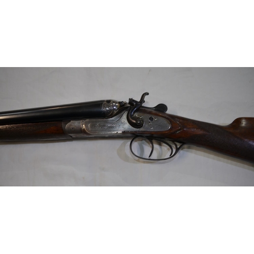 410 - Belgium 16B double barrelled side by side hammer shotgun, barrel L27