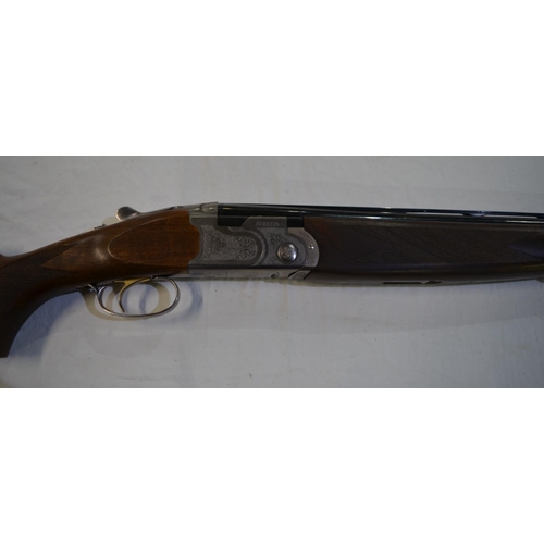 431 - Cased Beretta 686 Silver Pigeon 12 gauge over/under double barrel shot gun. Single trigger with ejec... 