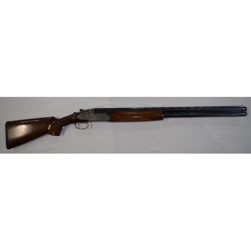 326 - A Rizzini 12 gauge O/U double barrelled shot gun. Serial 57956, with multi-chokes. Barrell length 28... 