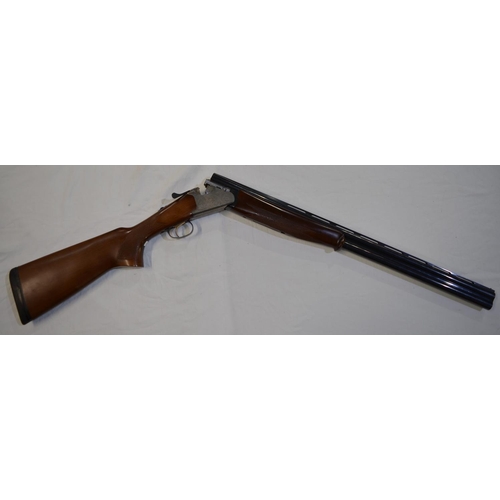 330 - An engraved Zabola 12 gauge O/U double barrelled shot gun. Serial No 60-03-1156 02. Barrell length 2... 