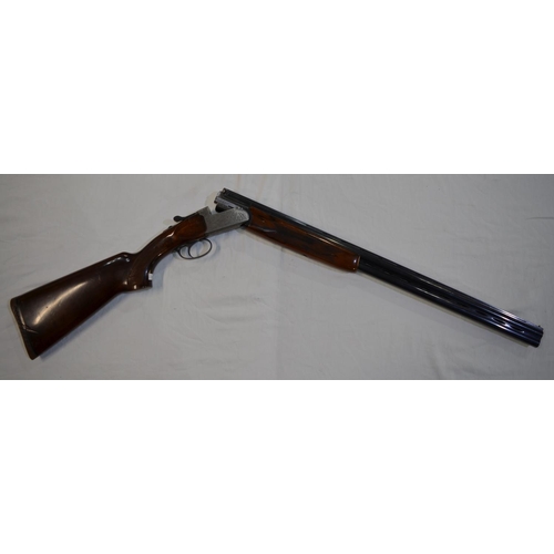 336 - A BRNO 20 gauge O/U double barrelled shot gun. Serial No 25349. Barrell length 27.5'. Overall 44'.
S... 