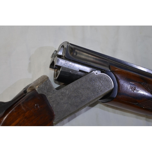 336 - A BRNO 20 gauge O/U double barrelled shot gun. Serial No 25349. Barrell length 27.5'. Overall 44'.
S... 