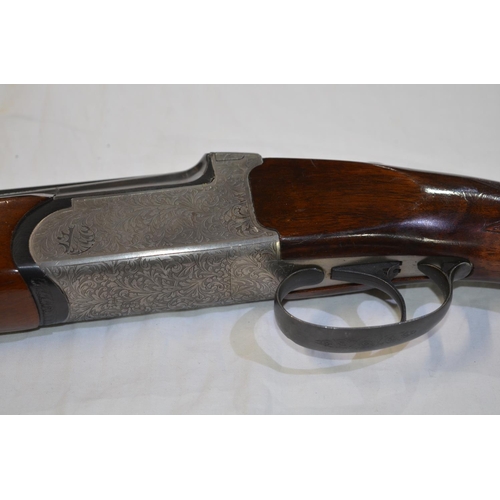 336 - A BRNO 20 gauge O/U double barrelled shot gun. Serial No 25349. Barrell length 27.5'. Overall 44'.
S... 