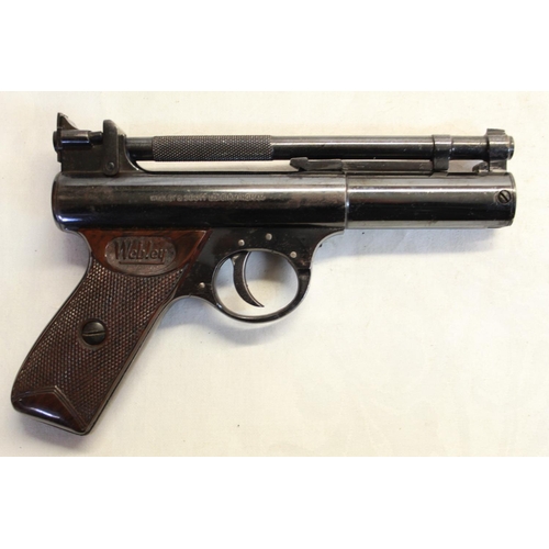 476 - Webley premier over lever air pistol SN:155 2.3lb/ft in good condition