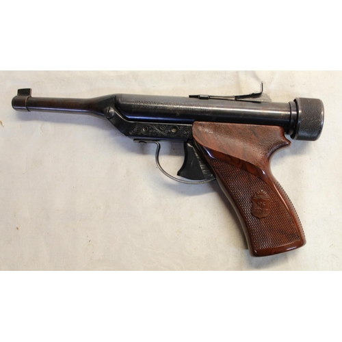 490 - HY score under lever .22 air pistol with floral engraving SN:887779 2.5lb/ft